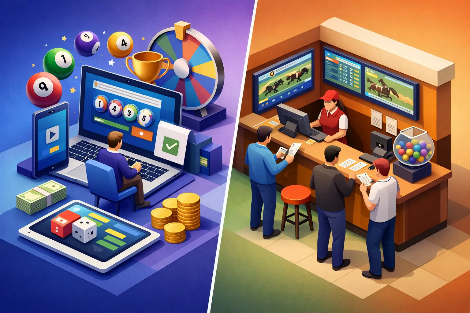 Online 4D Versus Shop Betting Explained